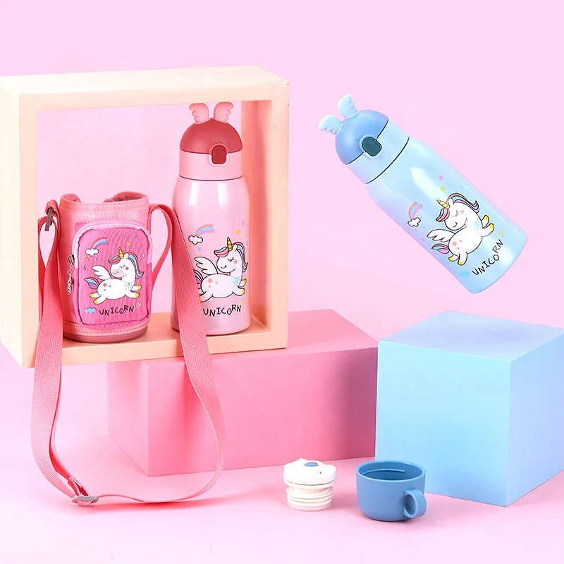 

Multifunctional 316 Stainless Steel Children Vacuum Flask Baby Cup 600ml Portable Water Bottle With Straw