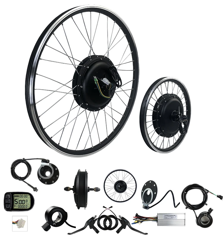 

High quality ebike mountain bike refit parts brushless electric bicycle conversion kit 48V 1500W KT-LCD5, Black