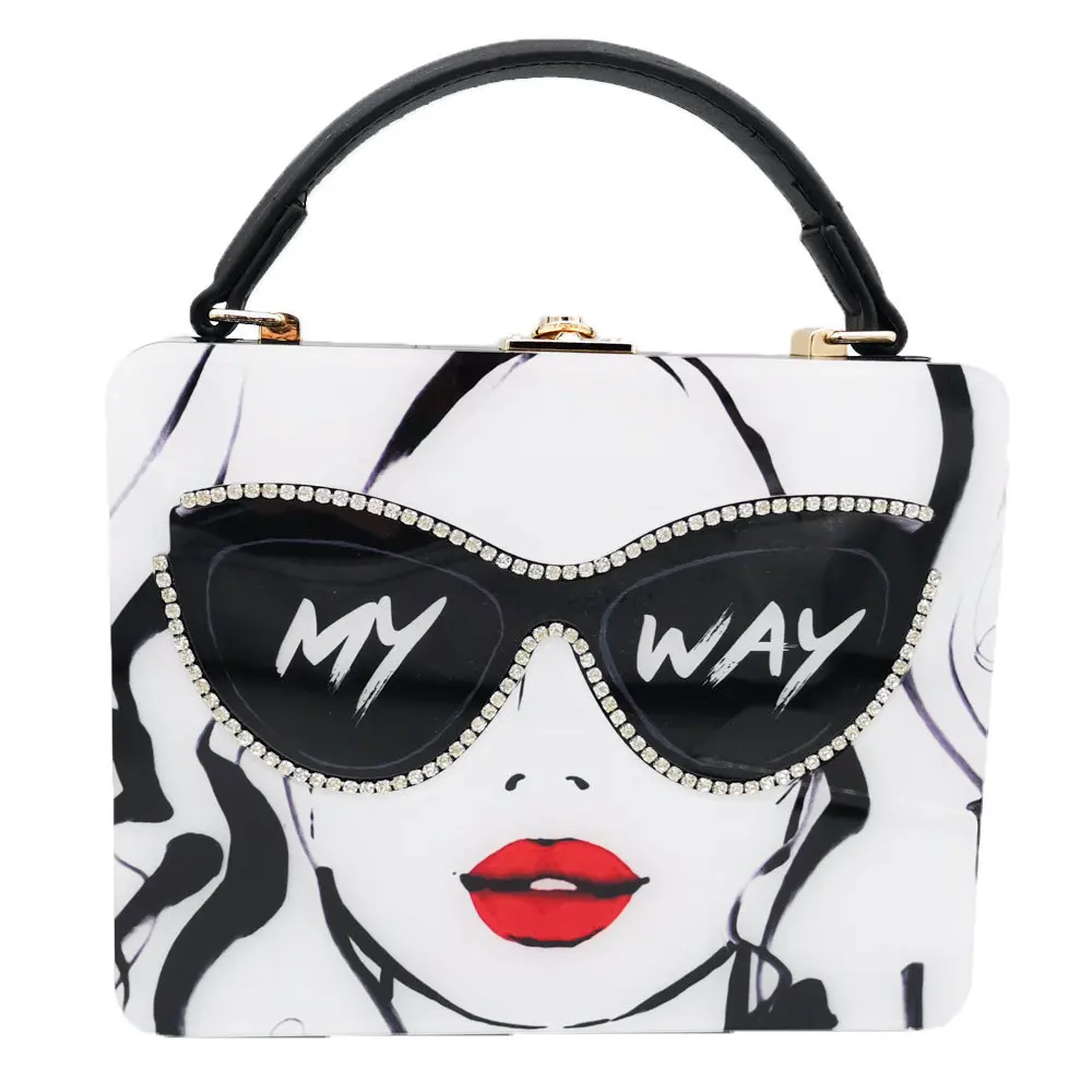 

2022 Fashion Wholesale Shoulder Handbags New Women Evening Handbag Acrylic Clutch Bag Cosmetic Bag Mini Hand Bag, Black,pink,red