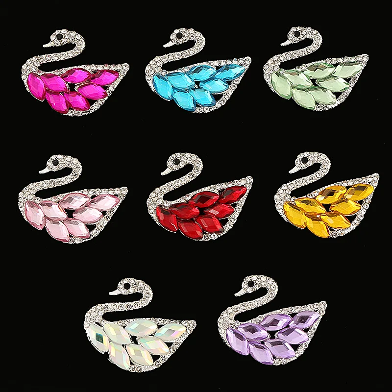 

2022 The swan wholesale New design metal shoe lace croc charms bling clog luxury Shoe decoration Crystal diamond, Picture