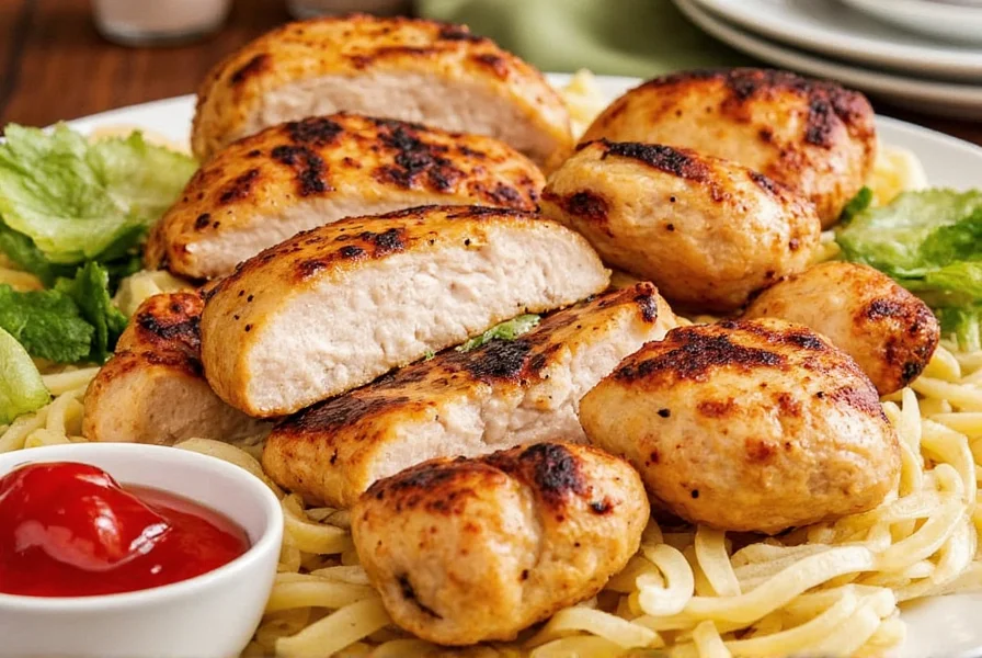 Grilled Chicken Breasts on a Barbecue