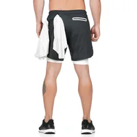 

Athleisure custom cycling training fitness mens gym shorts with phone pockets