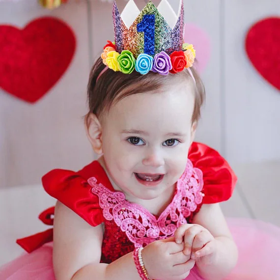 Couronne De Premier Anniversaire Pour Bebe Bijou Colore En Feutre Arc En Ciel Avec Fleur Pour Un Premier Anniversaire De Fille Buy Un Anniversaire Couronne Couronne D Anniversaire Bebe D Anniversaire Fille Couronne Product On Alibaba Com