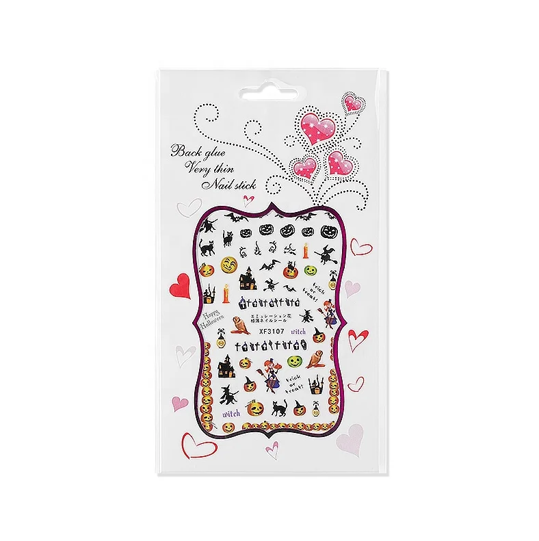

8 designs Nail Art Sticker Collection Different Designs Nails Decal Decorations Halloween series nail sticker