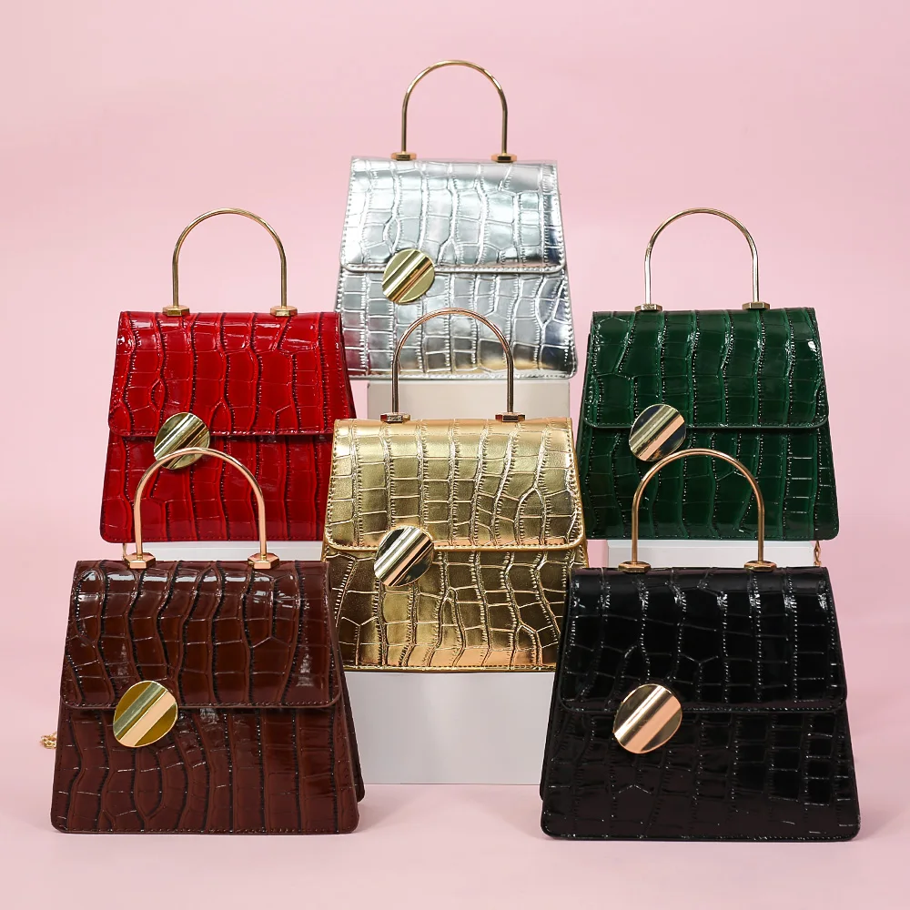 

Trendy Fashion Bags Women 2022 New Handbags Handbags Women's Shoulder Bags Chain Crossbody Crocodile Pattern Small Square Bag, 6 colors