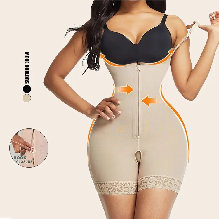 

Amazon Open Bust Firm Tummy Compression Full Corset Women Body Shaper, Black, nude