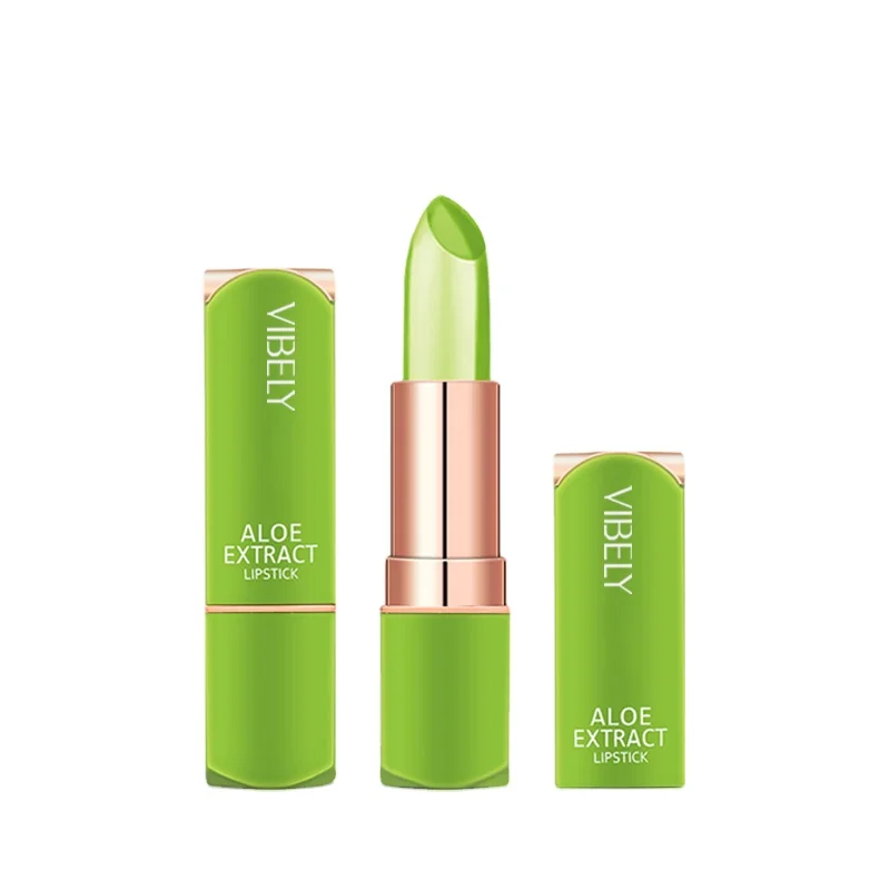 

VIBELY Aloe Extract Moisturize Hydrate Lip Balm Waterproof Smooth Changing Color Lipstick