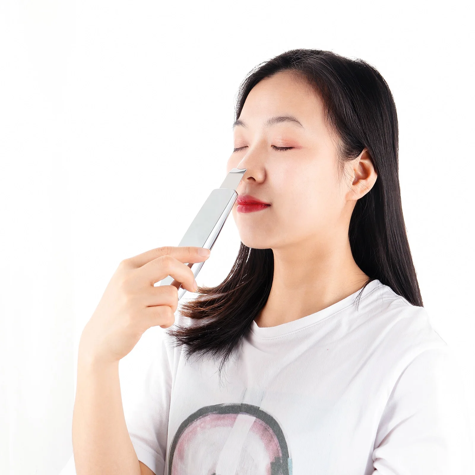 

alibaba wholesale pore clean device ultrasonic skin scrubber, Gray
