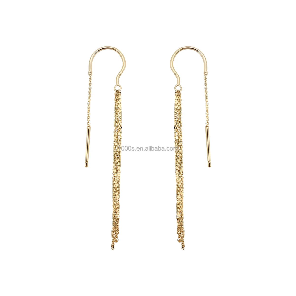 

1000s New Arrival Wholesale Women Fashion 18K Gold Dangle Hoops Earrings