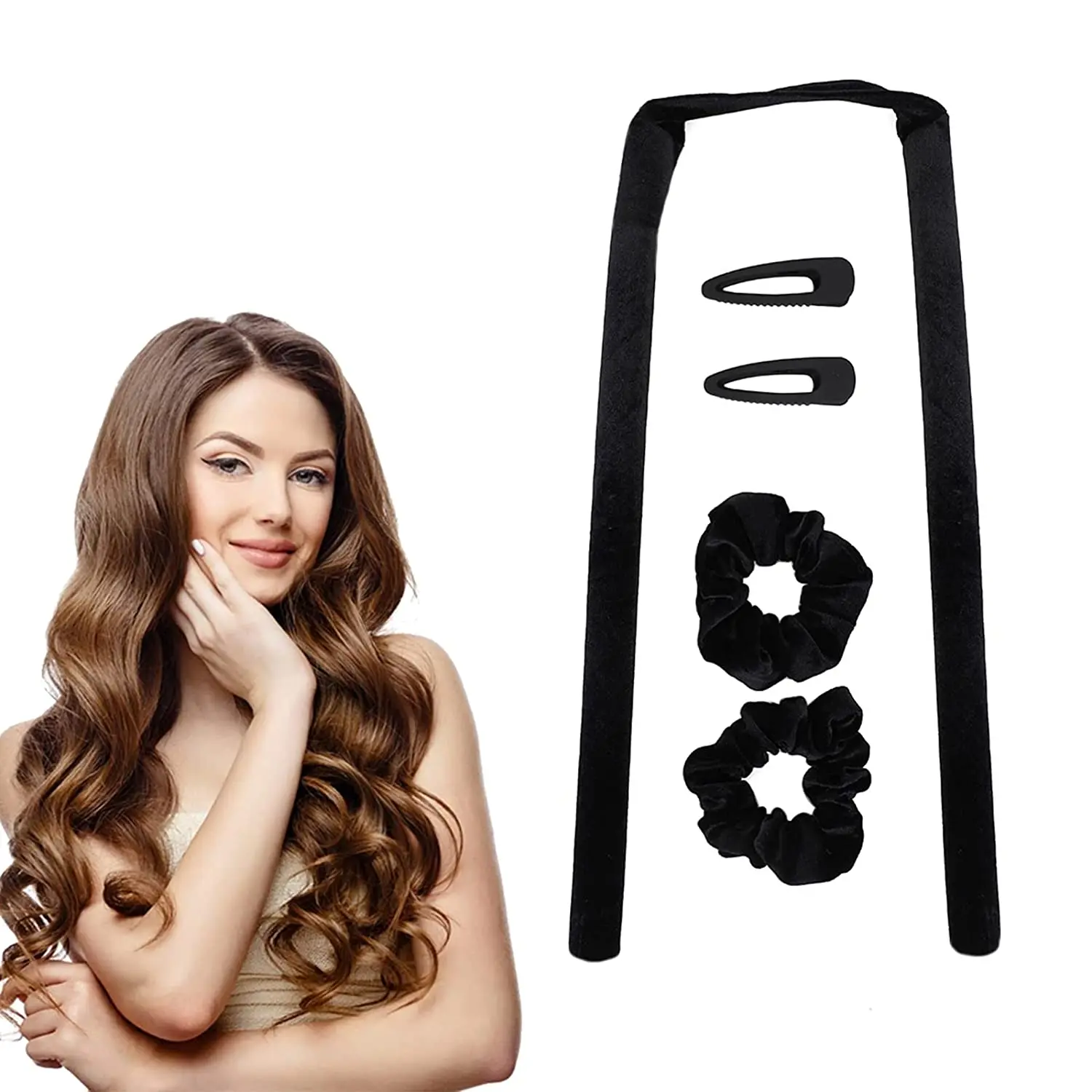 

New arrival Heatless curlers headband overnight soft curls roller no heat curlers for long hair