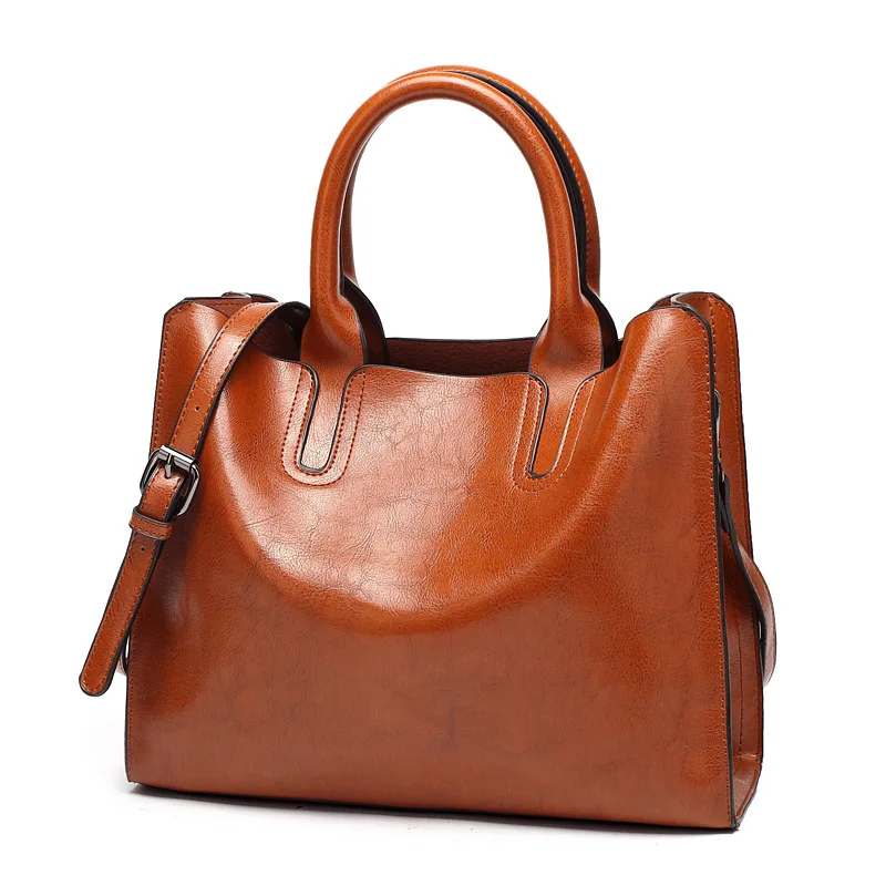 

2021 Wholesale Large Fashion lady casual tote Ladies pu leather handbags women single shoulder bag cheap handbags for women, Brown