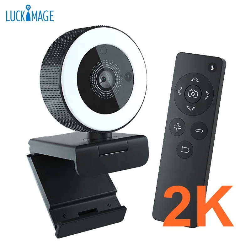 

Luckimage remote support zoom web camera 2k 30fps webcam 1080p 60fps ring light webcam web cam for pc