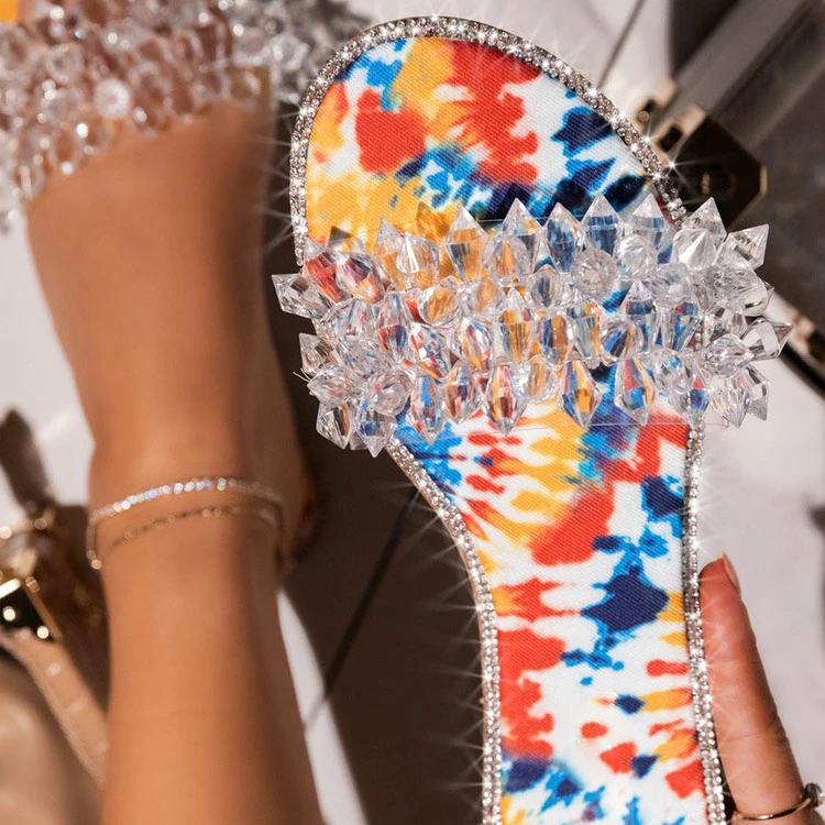 

Glitter summer flat soft slide female bling fashion candy color beach trendy ladies sandals