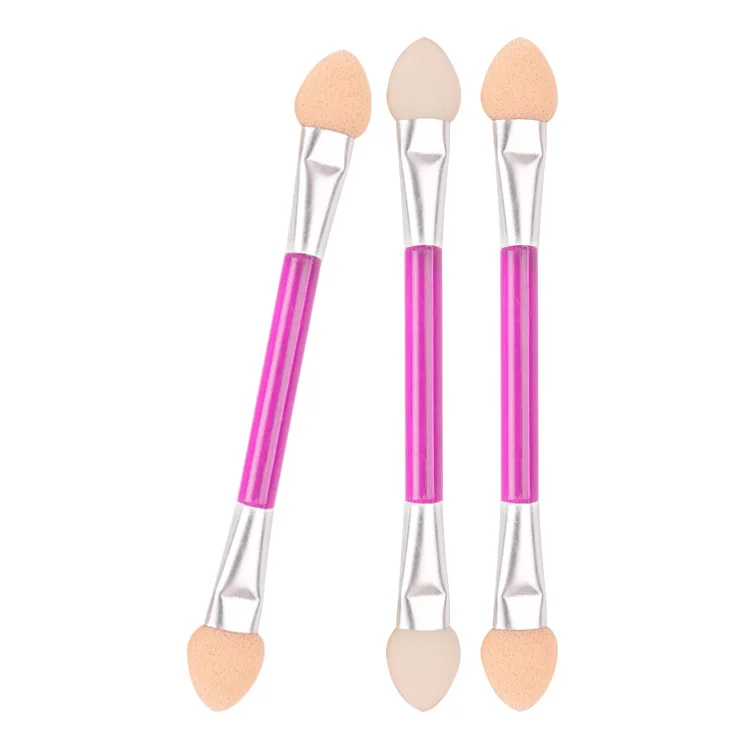 

Double headed disposable sponge eye cosmetic stick makeup tool, Pink blue white purple