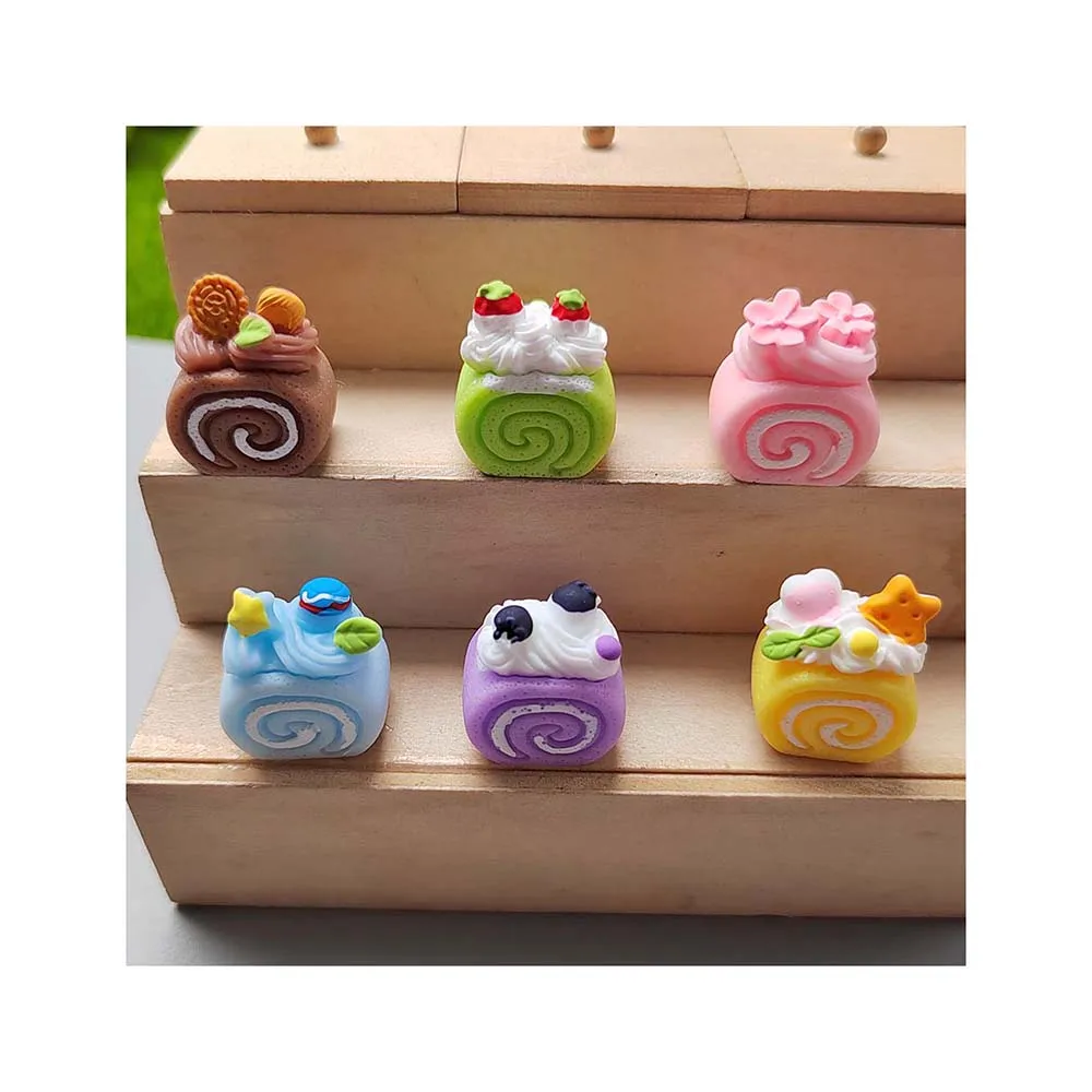 Cartoon Dessert Resin Food Toy Doll House Accessories DIY Miniature Cabochon Art Ornament Craft Supplies Hairpin Phone Case Deco