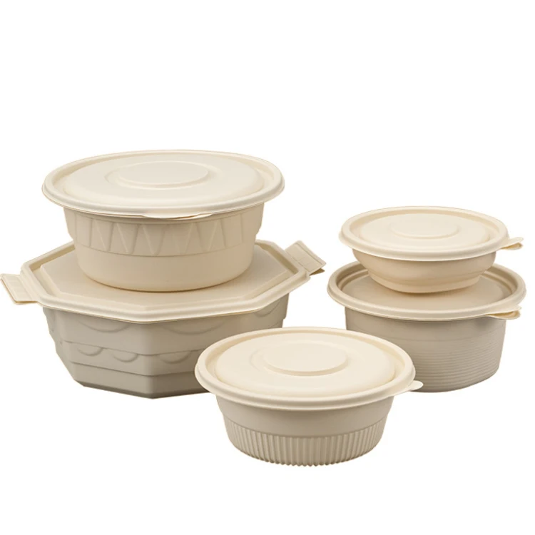 

100% Biodegradable Disposable Cornstarch Meal Box Take Away Fast Food Container Soup Bowl, Customized color