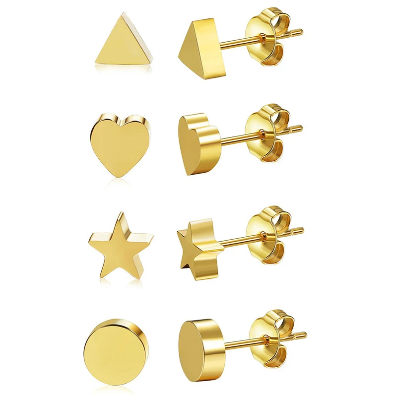 

Wholesale high quality 14k gold stainless steel bead ball stud earring