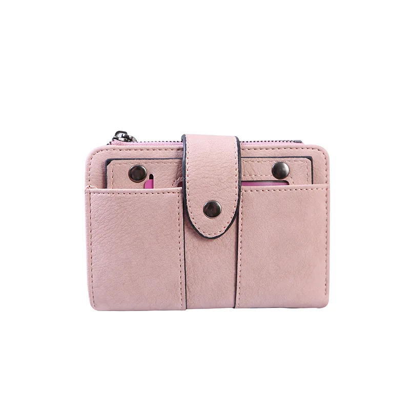 

Handbag 2021 short retro frosted ladies student purse willow nail buckle purse wholesale clutch handbag