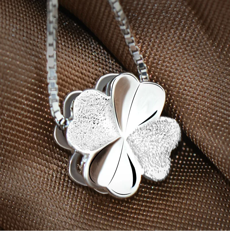 Wholesale New Fashion Jewelry Chain 925 Silver Four Leaf Clover Necklace for Women