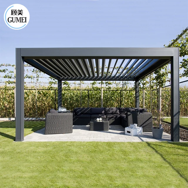 

High Quality Aluminum Outdoor Pergola For Villa, Customized colors