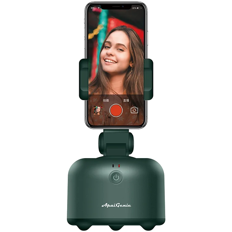 

Dropshipping products 2021 auto face recognition phone holder smart selfie robot object shooting active cam face tracking phone holder apai genie 360