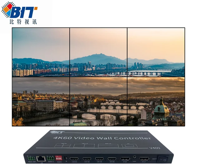 

Bitvisus Multipe function 4k60 input 3x3 rotable Matrix Video Wall Processor, Black
