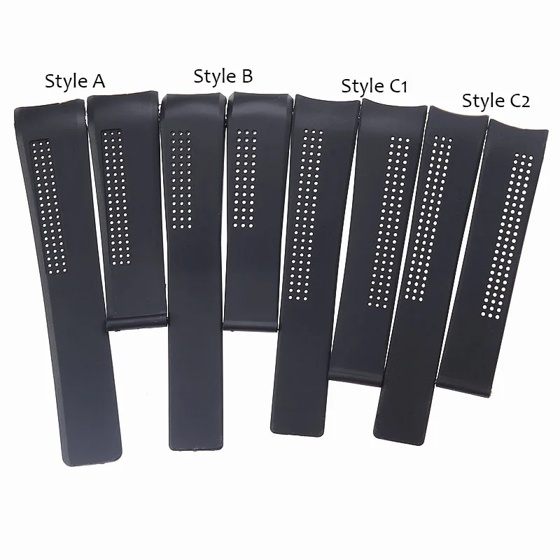

20 22 24mm black silicone watch band for Heuer carrer a calibre 16 series sports waterproof strap bracelet wristband Accessories