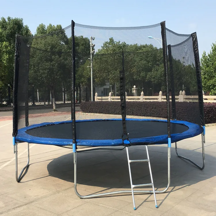 
With Ladder Hot Selling Inground Commercial Children Protective Net Big 16Ft Round Trampoline// 