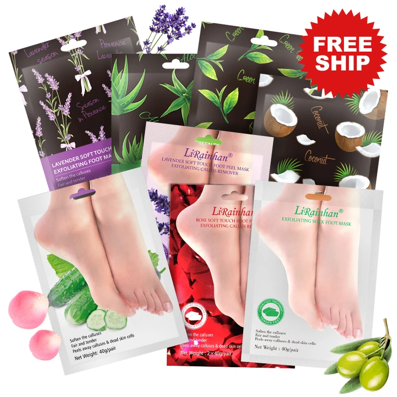 

oem odm green tea aloe lavender wholesale soft foot peeling pack mask peach cucumber red pink rose olive oil hand foot mask