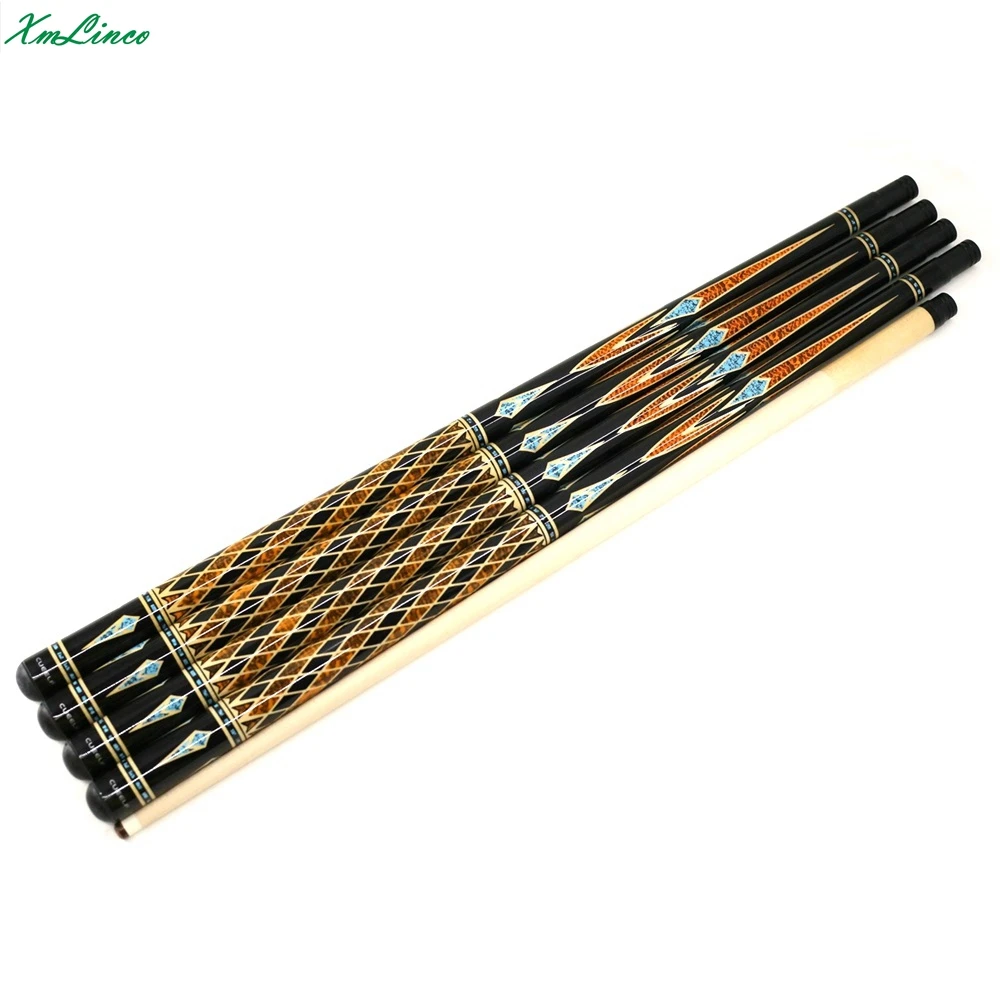 

Xmlinco high quality ash wood carom sticker cue,single shaft decal pool cue, Customized