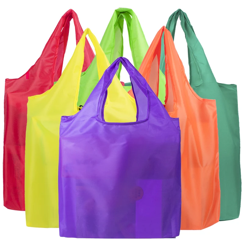 

Extra Large Reusable Bulk Eco 38*40CM Polyester Shopping Handles Bags 12 Colors