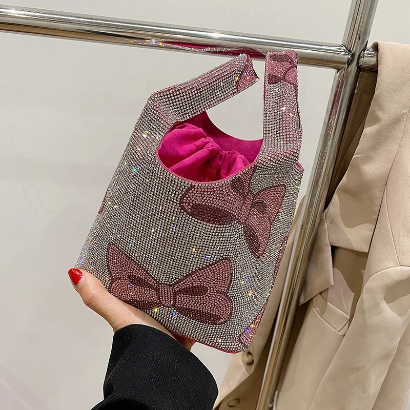 

2021 Luxury Rhinestone Purses Cross Chain Shoulder Ladies String Open Hand Bags Small Jelly Beautiful Handbags Women