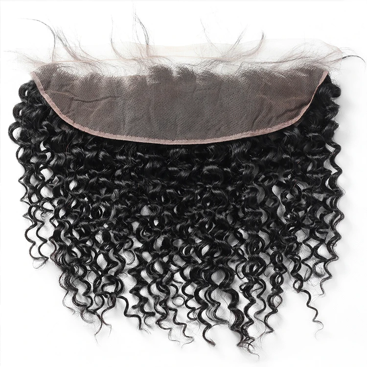 

Human Hair Extension Vendors Ekliragenuair Non--Remy Hair Kinky Curly Wave 13x4 HD Lace Frontal Closure