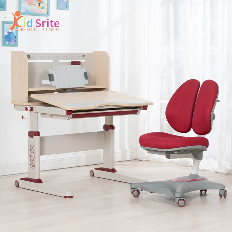 
Kid Srite Drawing Table Wood Foldable Study Chair Study Chair With Writing Pad 