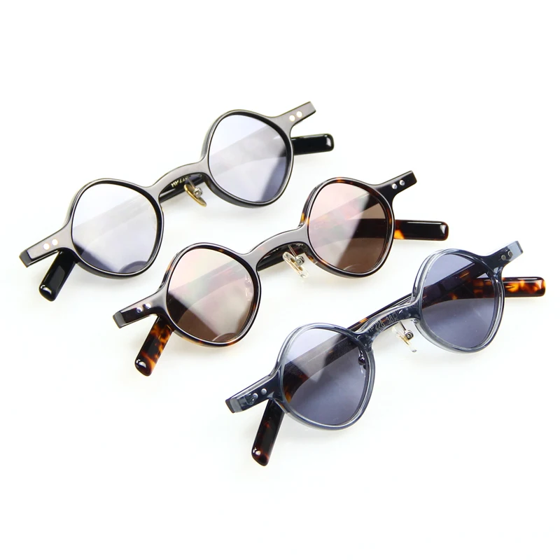 

Custom High Quality Acetate Sunglasses Vintage Round Uv400