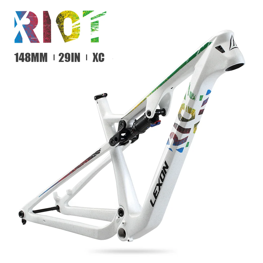 

2022 LEXON XC Bike Frames Carbon Mountain Bike Full Suspension 29 Boost frame XC Mountain Bicycle Frame