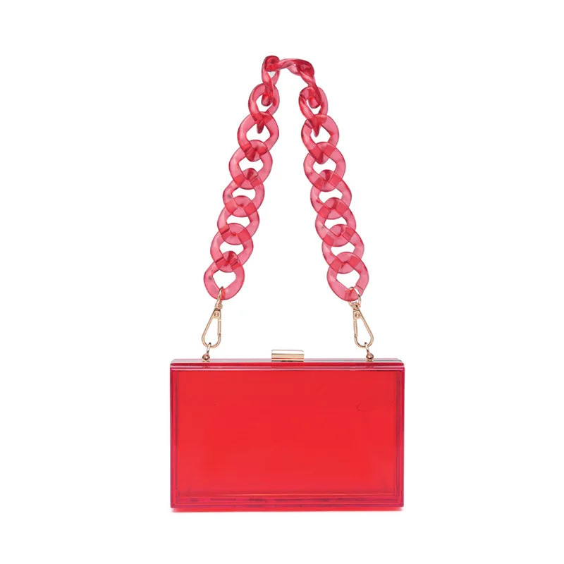 

Mini Korean Crossbody Chain Shoulder Bag Wholesale Pvc Jelly Small Shoulder Square Bag, Multi-colored