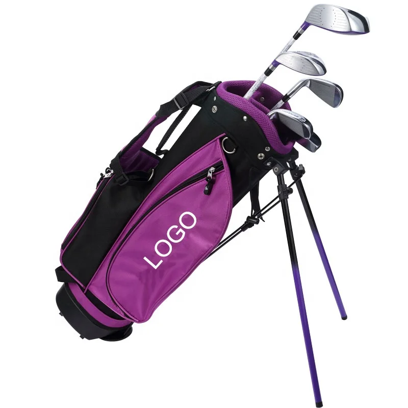 

Junior 5 Piece Purple Complete Golf Club Sets for Kids, Purple/black