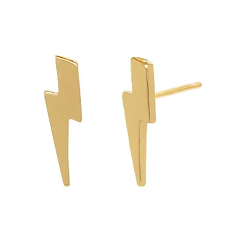 

Fashion design for Women Earrings Jewelry Brass Gold Plated lightning Stud Earrings