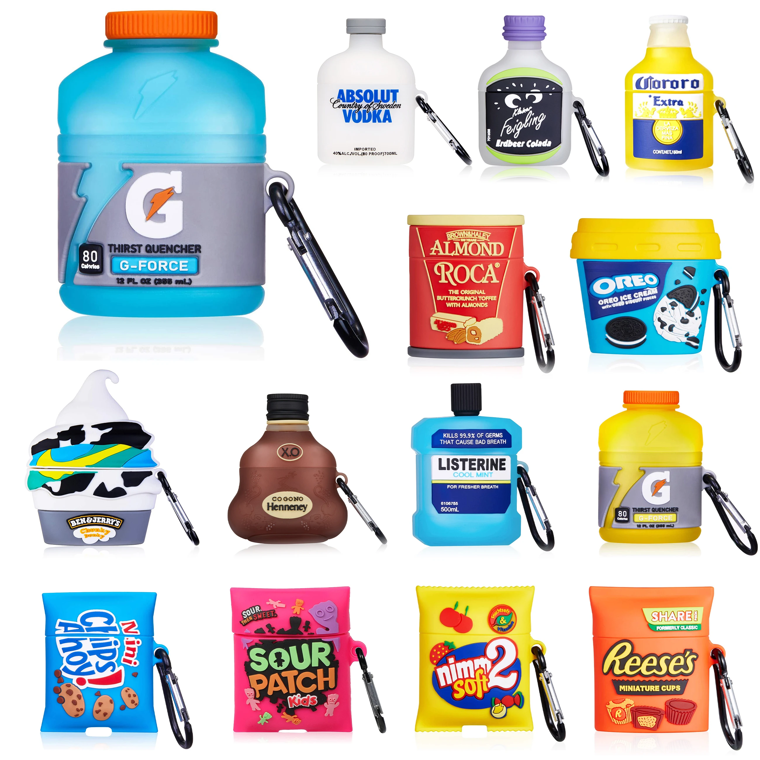 

Gemfits Wholesale Cover For 3d Airpods Case For Airpods 1/2 Case Cover Designer For Airpod Case Food Snacks, Multiple colors