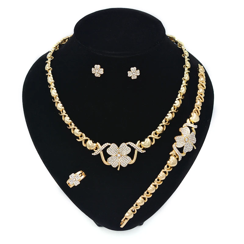 

Mix Style Hot sell 14k gold women kids jewelry sets,hearts xoxo  set jewelry LUCKY mom jewelry set