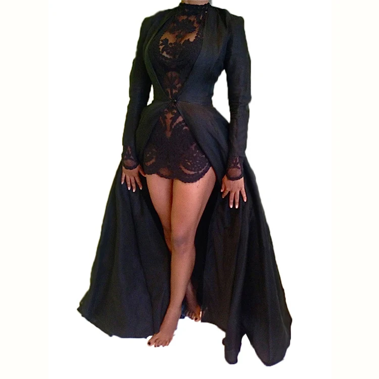 

Two Piece Set Women Clothing Dresses Loose Chiffon Lace Two Piece Sexy Dress Sets
