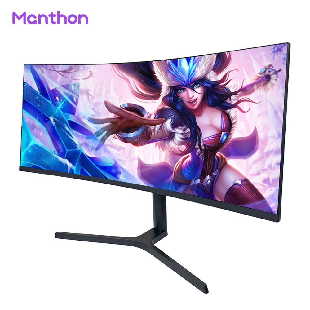 

Factory Wholesale 34 Inch Ultrawide Curved Monitor 1MS 3440*1440 165HZ 21:9 VA FHD LED Computer Desktop Gaming Monitor