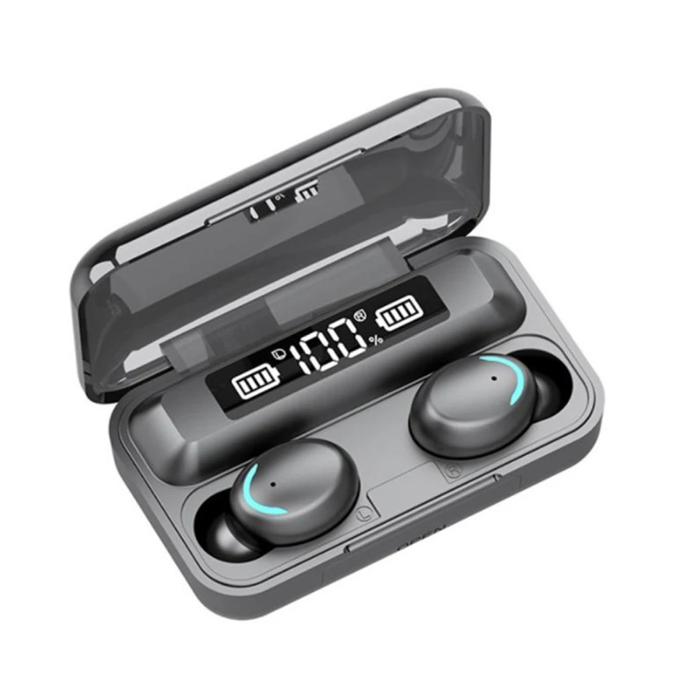 

F9-5 1500mAh Power Bank earphone headphone wireless Sport In Ear Gaming Headset with Mic for IPhone Xiaomi, Black /white