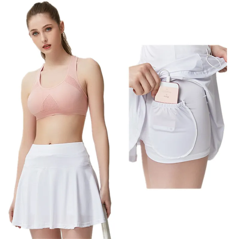 

Pleated Tennis Skirts for Women with Pockets Shorts Athletic Golf Skorts Activewear Running Workout Sports Skirt, As picture