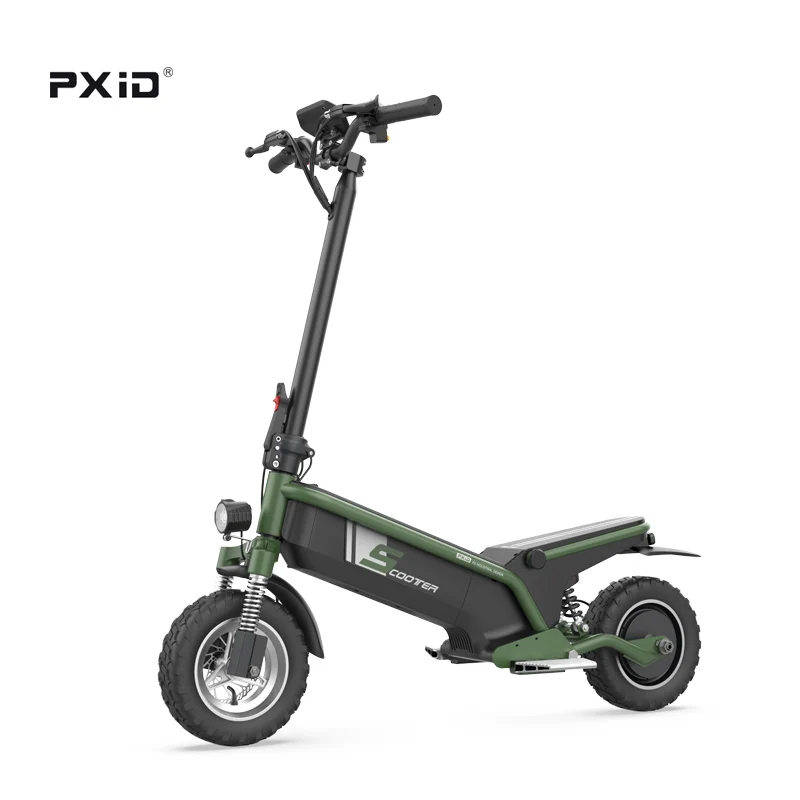 

PXID F1 electric foldable 2 wheel scooter off road scooter electric scooter, Green