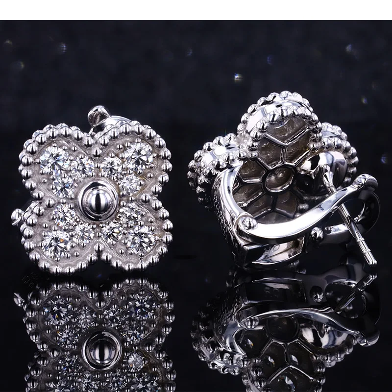 

Elegant 18k White Gold Wholesale Earring Fashion Design Women Earrings Jewelry