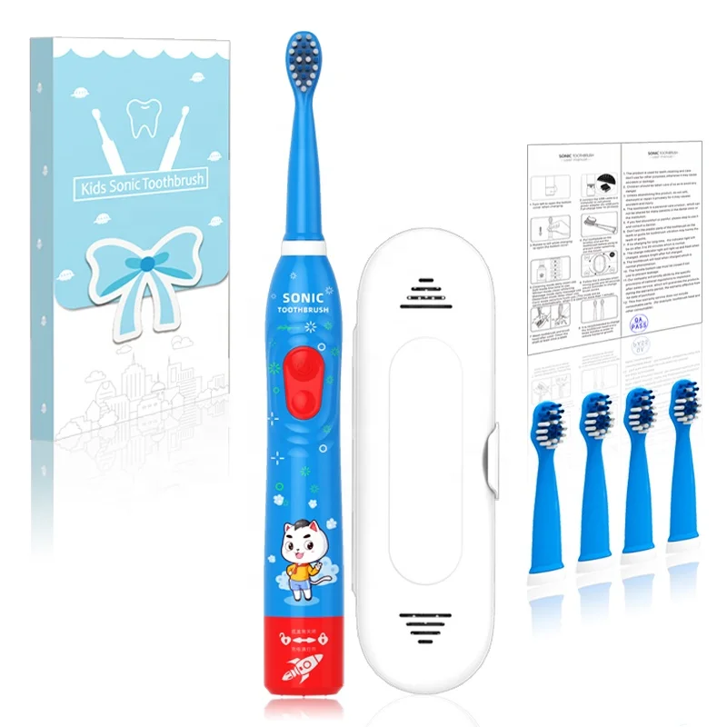 

Children Toothbrush Electric Teeth Cleaner Brosse a Dent Electrique Dropshipping Rotating ODM Kids Sonic Electric Toothbrush, Blue, pink