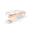 cheap plastic modern fashion clear rose gold stapler