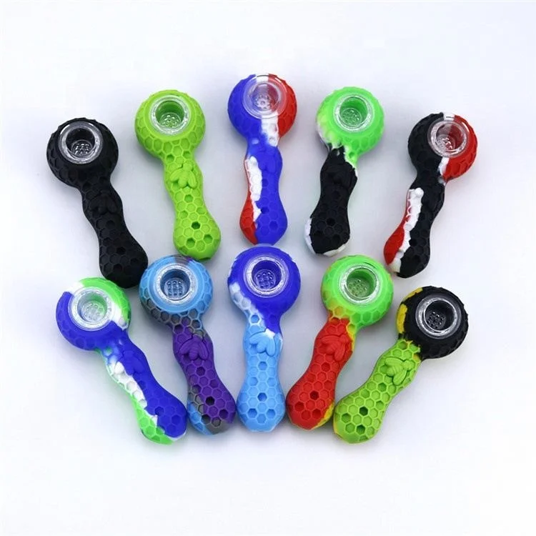 

Silicone Mini Smoking Handmade Pipe Honeycomb Style Bee Smoking Pipe, Picture